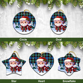 Guthrie Ancient Tartan Christmas Ceramic Ornament - Santa Claus In Kilt Style